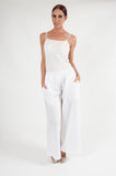 Flown Linen Pants White