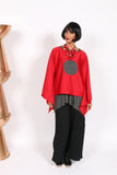 Red jersey top