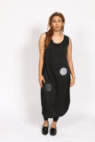 Black Linen Sleeveless Dress