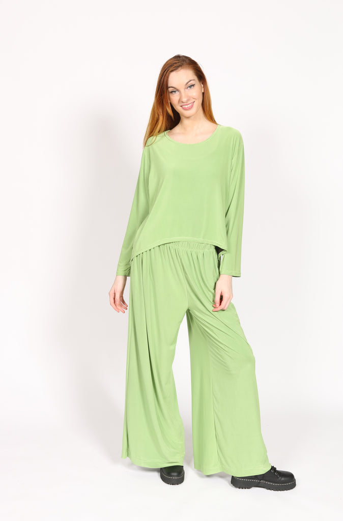 Green jersey women pants