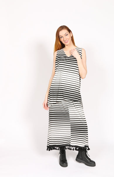 Jersey Stripped Sleeveless Top