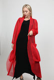 Mesh Long Jacket with Big Pockets