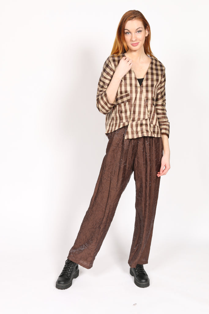 Silk Plaid Jacket