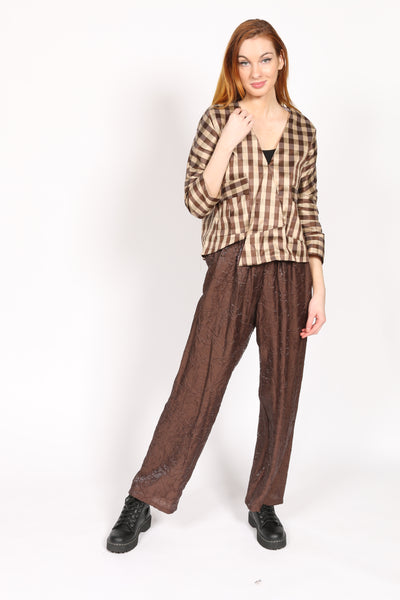Silk Plaid Jacket