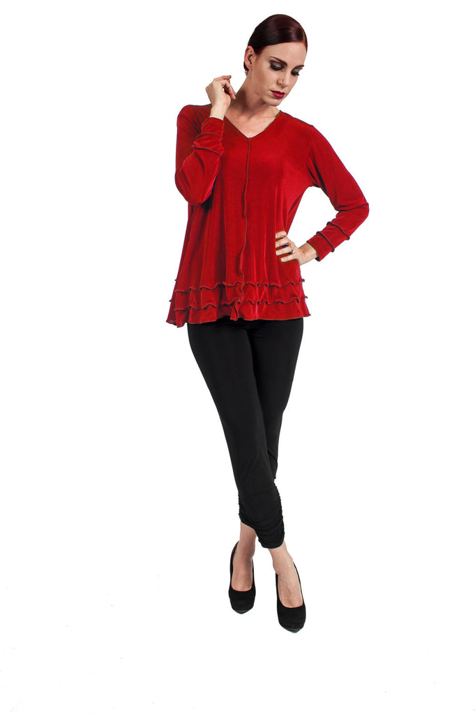 Red Slinky Top Plus Size