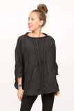 Crinkled Black Top for Travel